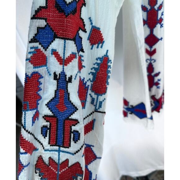 Blue Boheme Indian Cotton Moto Boho One Size Eclectic Whimsical Earthy - Picture 3 of 8